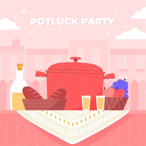 Free Vector Hand Drawn Potluck Illustration