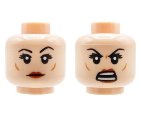 Lego Minifigure Head Woman Light Nougat Dual Sided Extra Extra Bricks