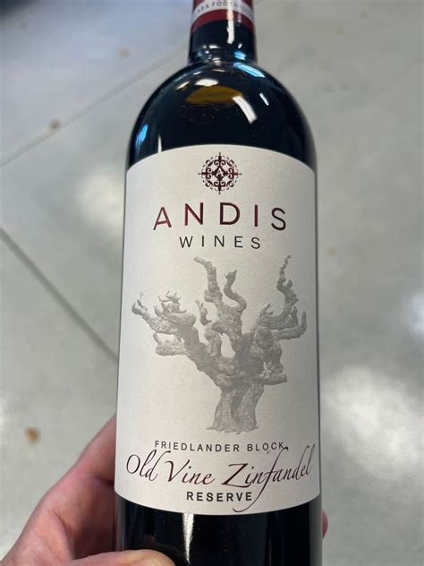 2019 Andis Wines Zinfandel Old Vine Reserve Friedlander Block USA