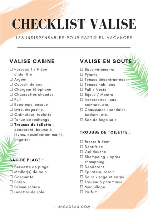 Check List Valise Bulletjournal Voyage Checklist Valise Liste The