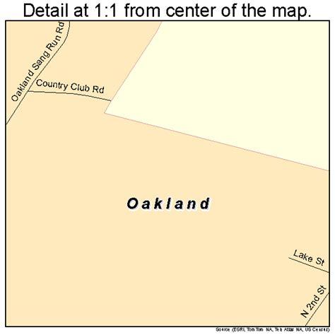 Oakland Maryland Street Map 2457650