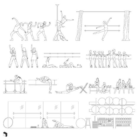 Cad Dance Studio People DWG Toffu Co Galleries Architecture Theater