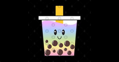Rainbow Boba Tea Boba Sticker Teepublic