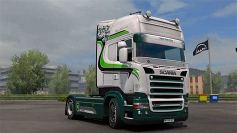 Grün Weiß Scania RJL Skin v1 0 ETS2 ETS2 ATS Mod