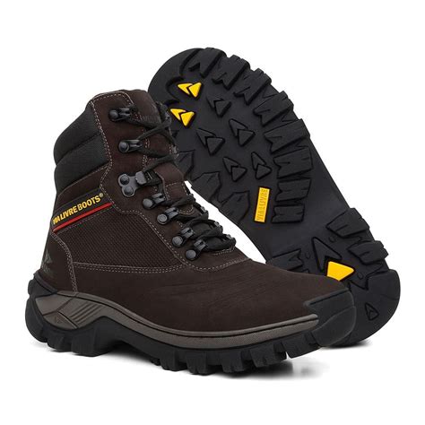 Bota Cat Masculina 2189 Couro Adventure Palmilha Gel Brinde Casas Bahia