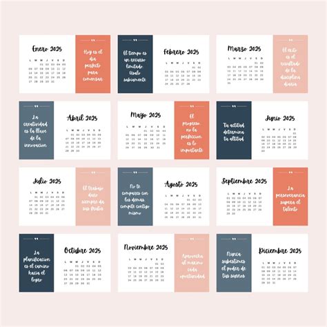 Calendario Con Frases Motivadoras Vida Imprimible