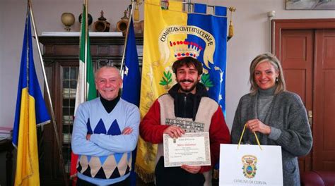 Sindaco E Assessore Incontrano Il Cervese Mirco Delorenzi Campione