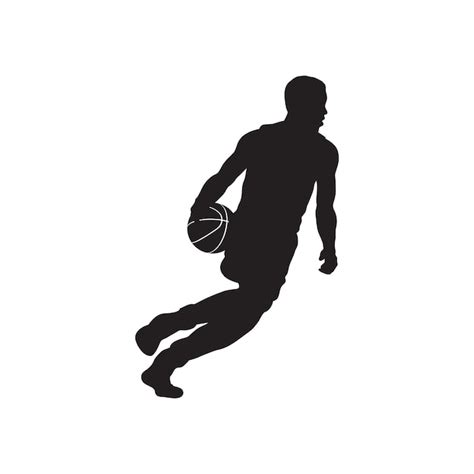 Conjunto Vectorial De Siluetas De Jugadores De Baloncesto Vector Premium