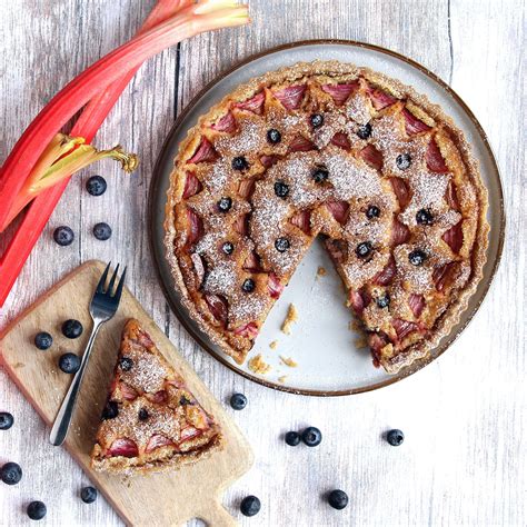 Rhubarb Frangipane Tart Gluten Free With Flourless Frangipane