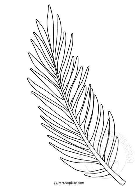 Palm Leaf Coloring Page For Palm Sunday Coloring Pages