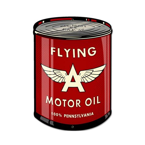 Flying A Oil Can Vintage Sign Garage Art™