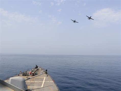 2 A 10 Warthogs Drill With U S Destroyer In Middle East Maritime