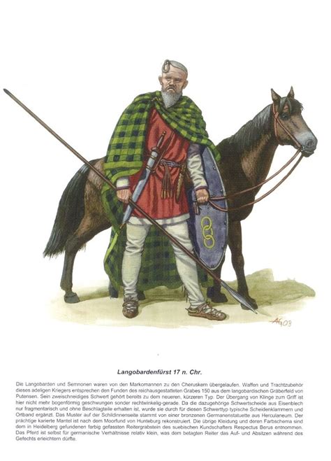 Lombard Noble Warrior17 Ad The Lombards And Semnones Were Overrun By