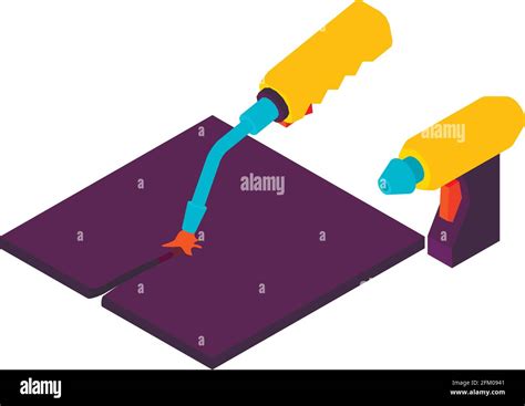 Metal Cutting Icon Isometric Illustration Of Metal Cutting Vector Icon