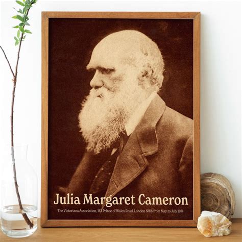 Julia Margaret Portrait Of Charles Darwin Exhibition Poster Print