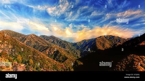 Big Santa Anita Canyon at Sunrise Stock Photo - Alamy