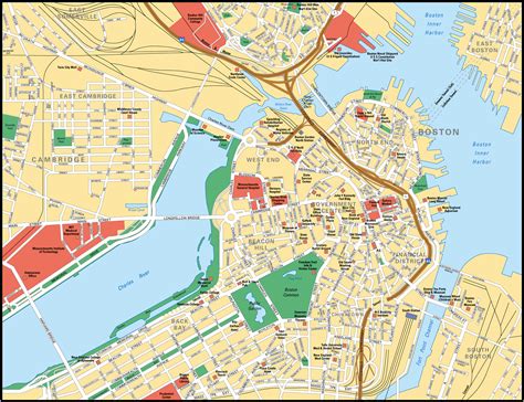 Boston Map - ToursMaps.com