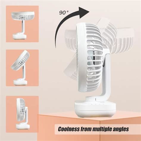 Mini Ventilateur Silencieux Usb Mah Rechargeable Ventilateur De