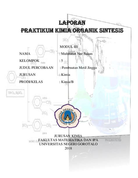 Pdf Laporan Praktikum Kimia Organik Sintesis Muhammat Nur Salam