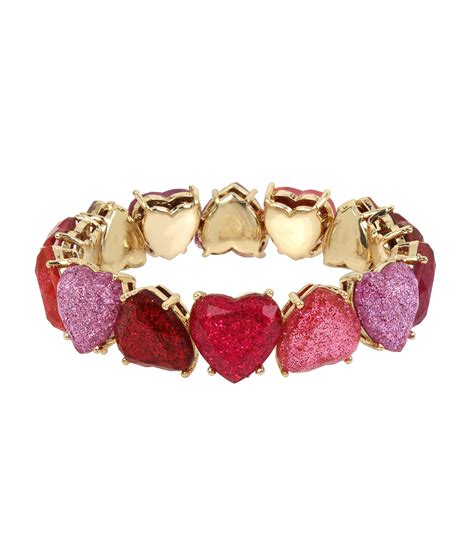 Betsey Johnson Glitter Heart Stretch Bracelet Dillards With Images