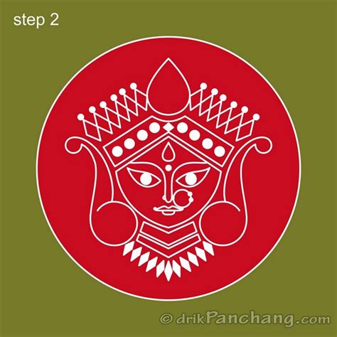 Durga Alpana | Durga Rangoli Design | Rangoli Designs - Durga Alpana 3