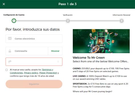 Registro En Mr Green Gu A Instrucci N De Mo Abrir Una Cuenta