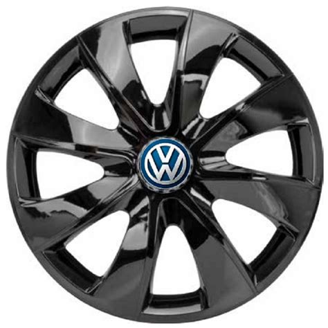 Jogo 4 Calotas Esportiva Aro 13 Prime Black VW Volkswagen Gol G1 G2 G3