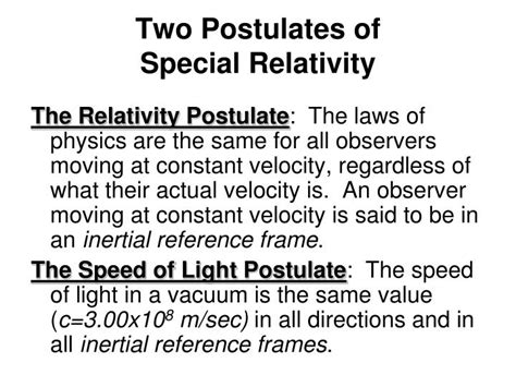 PPT - RELATIVITY A Special Topic in Physics at Bow High School PowerPoint Presentation - ID:2455969