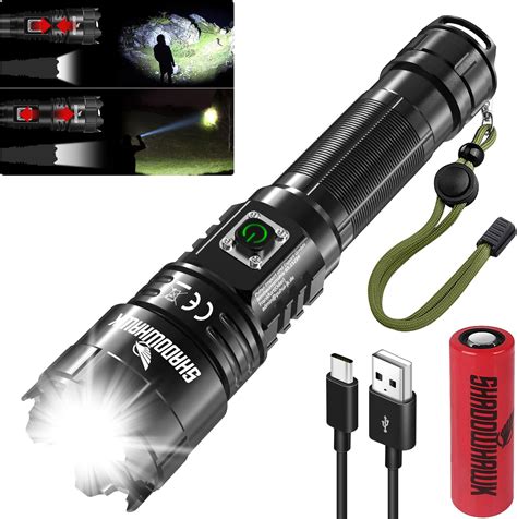 Shadowhawk Led Taschenlampe Aufladbar Extrem Hell Lumen