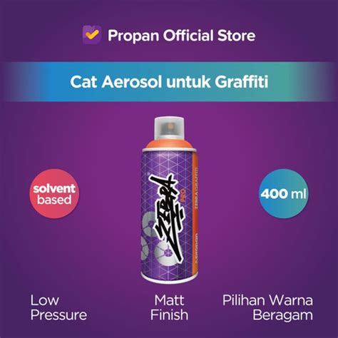 Jual CAT SEMPROT GRAFFITI ZEBRA GRAFFITI PRO 300MILI PURPLE FIRE