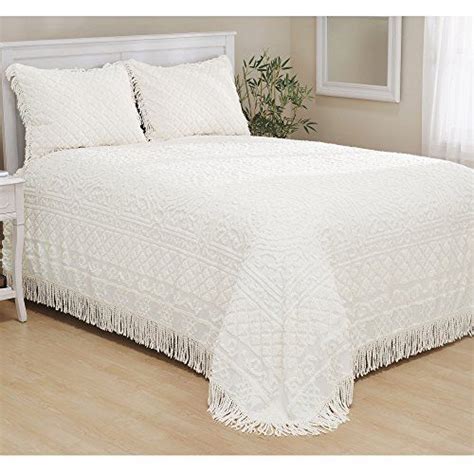 S Lichtenberg Co Savannah Chenille Bedspread Twin White Home And Garden