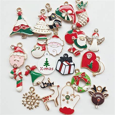 Chenkou Craft 20pcs Wholesale Mix Alloy Christmas Pendants Charms