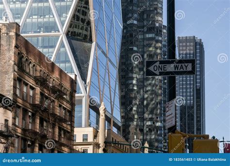 Hearst Tower in New York editorial stock photo. Image of midtown ...