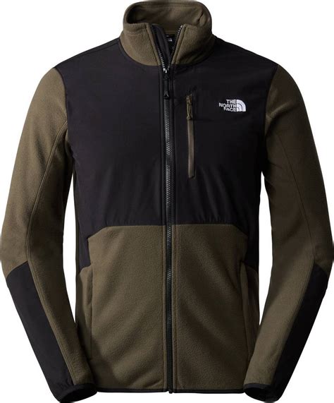 The North Face Men S Glacier Pro Full Zip Fleece New Taupe Green Tnf Black • Pris