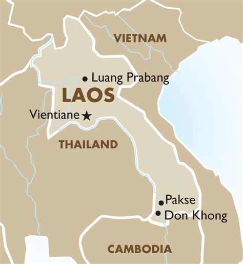 Capital Of Laos Map Map Of Capital Of Laos South Eastern Asia Asia