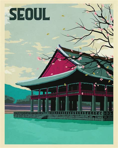 An Image Of A Poster With The Words Seoul On It