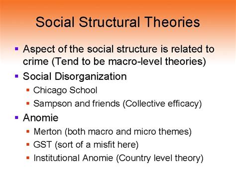 Agenda Review Social Structure Theories Esp AnomieStrain Theories