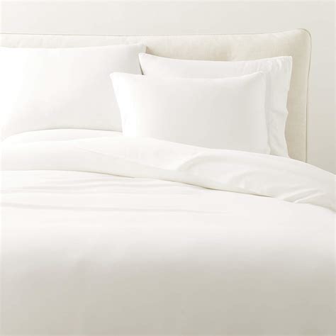 Muna Warm White Washed Tencel Solid Standard Pillow Shams Set Of 2 Cb2