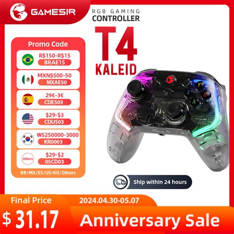 GameSir T4 Kaleid T4K Gaming Controller Wired Gamepad With Hall Effect