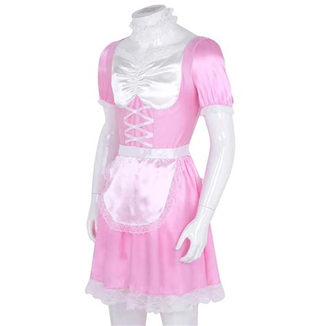 Mens Sissy Girl Lingerie Maid Uniform Fancy Dress Role Playing Sexy Cosplay Costumes Clubwear