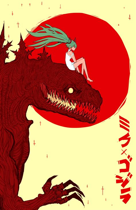 Miku X Godzilla By Genc On Newgrounds