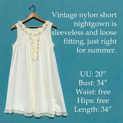1970s Summer Nightgown Vintage Lingerie Pale Yellow N Gem