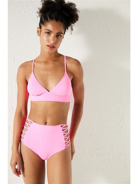 Basic Bralet Neon Pembe Bikini St Fiyat Taksit Se Enekleri