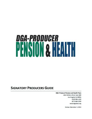 Fillable Online Dgaplans SIGNATORY PRODUCERS GUIDE Dgaplans Org Fax