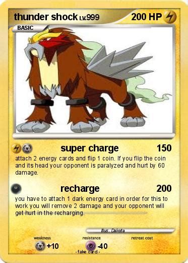 Pok Mon Thunder Shock Super Charge My Pokemon Card