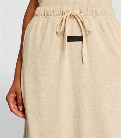 Womens Fear Of God Beige Cotton Blend Midi Skirt Harrods Uk