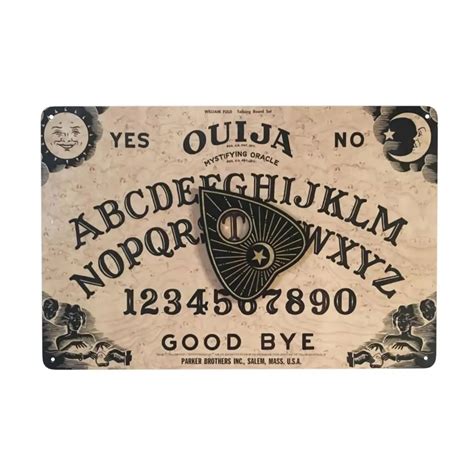 Tablero De Metal Retro Ouija Letrero Personalizado Para Halloween