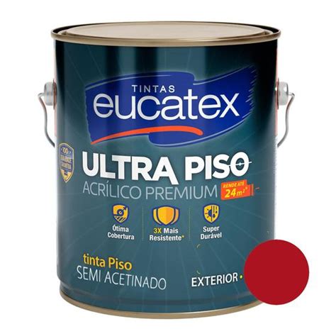 Tinta Super Piso Eucatex Vermelho Seguran A Tinta Para Parede