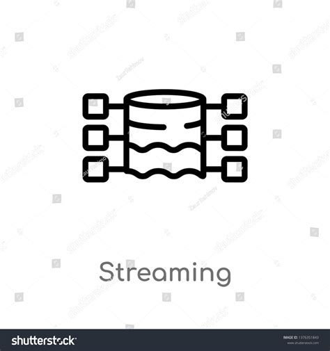 Streaming Vector Line Icon Simple Element Stock Vector Royalty Free