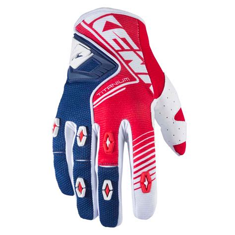 Gants Cross Kenny TITANIUM ROUGE BLEU 2018 Motoblouz